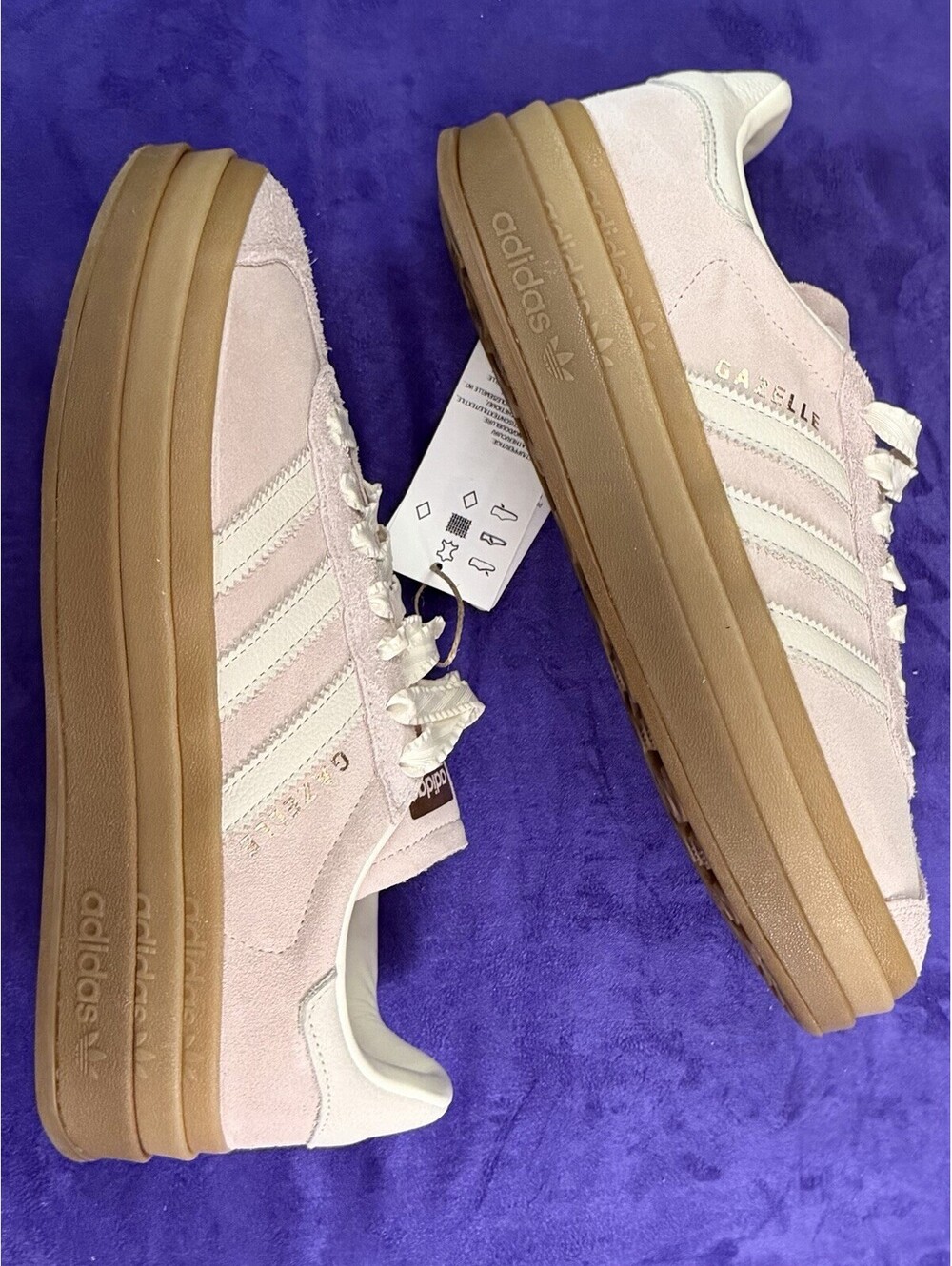 Adidas Gazelle Bold Womens Platform Suede Sneakers Brand New NIB Pink - Picture 6 of 10